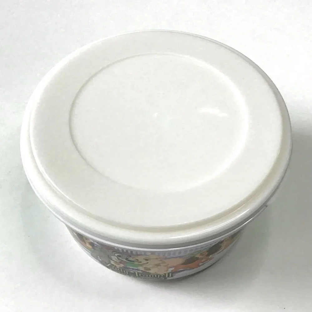 Vintage 2000 Disney Lady & The Tramp II Popcorn Container Snack Bowl Lid Kellogg